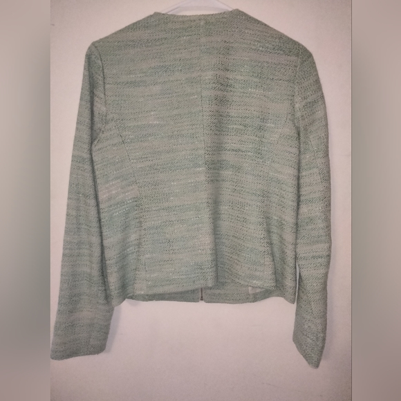 J. Jill Green Woven Linen Blazer XS - Picture 4 of 5